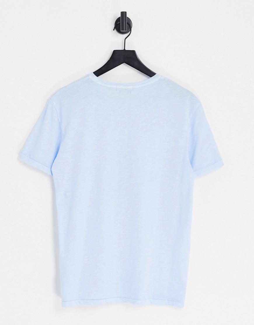 T-shirt con logo grande di giocatore di polo azzurra-Blu - Polo Ralph Lauren T-shirt donna  - immagine1