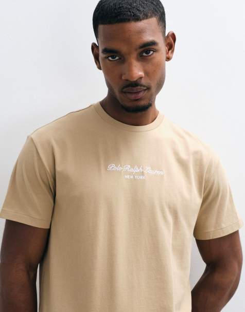 Polo Ralph Lauren T-shirt con stampa script NY color kaki - view 1