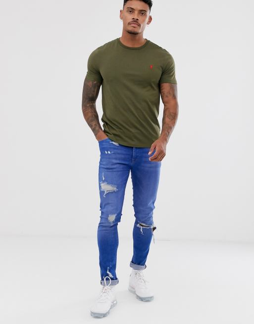 T shirt vert militaire hot sale