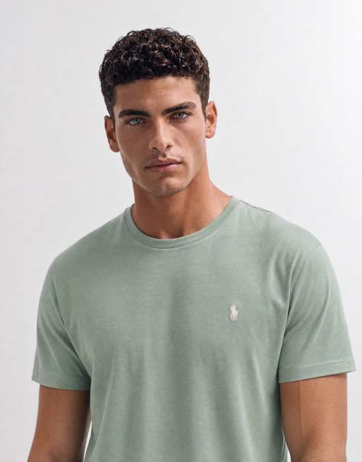 Polo Ralph Lauren t-shirt coupe classique avec logo icon en vert clair, 10 de 10