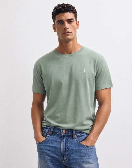 Polo Ralph Lauren t-shirt coupe classique avec logo icon en vert clair, 6 de 10
