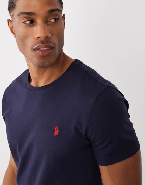 Polo Ralph Lauren - T-shirt custom slim fit blu navy girocollo - view 1