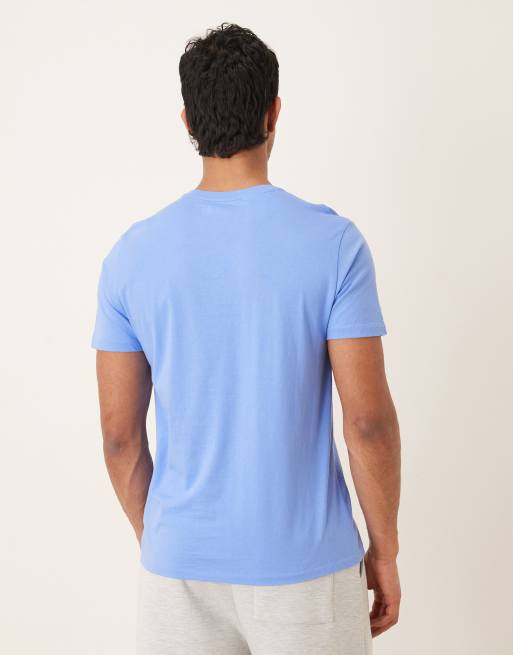 Polo Ralph Lauren - T-shirt da casa a maniche corte blu medio con logo centrale, 3 di 5
