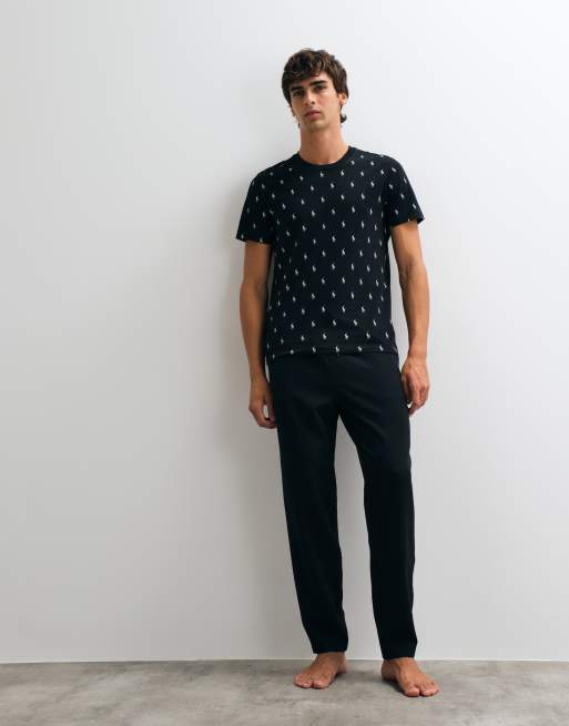 Polo Ralph Lauren T-shirt da casa nera con logo icon all over, 2 di 5