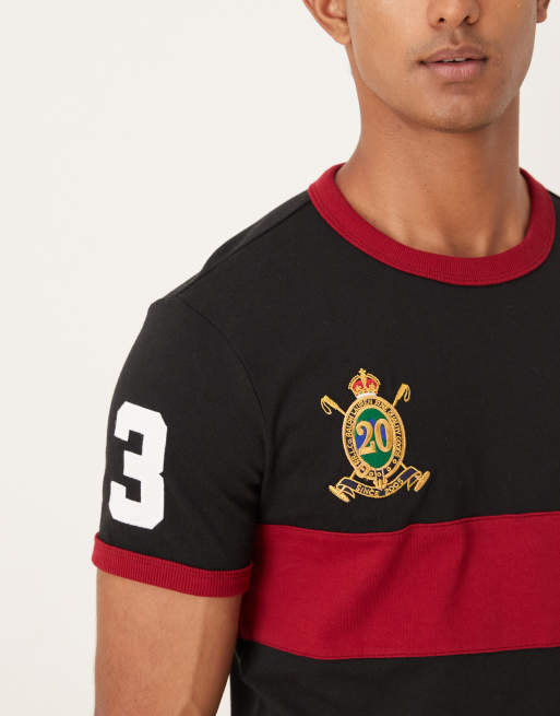 Polo Ralph Lauren T-shirt en tissu épais à bande sur la poitrine