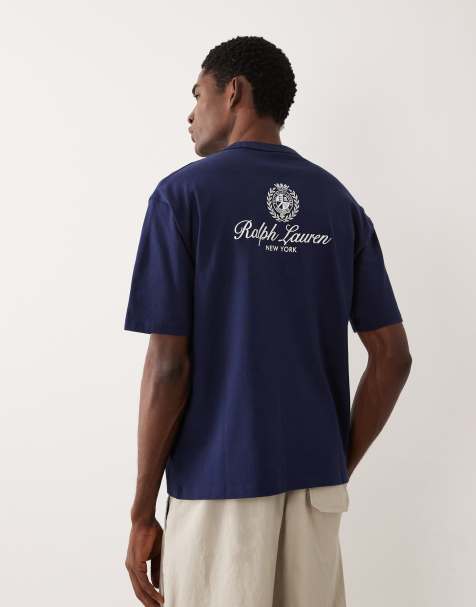 Polo Ralph Lauren - T-shirt épais à armoiries au dos - Bleu marine - view 1