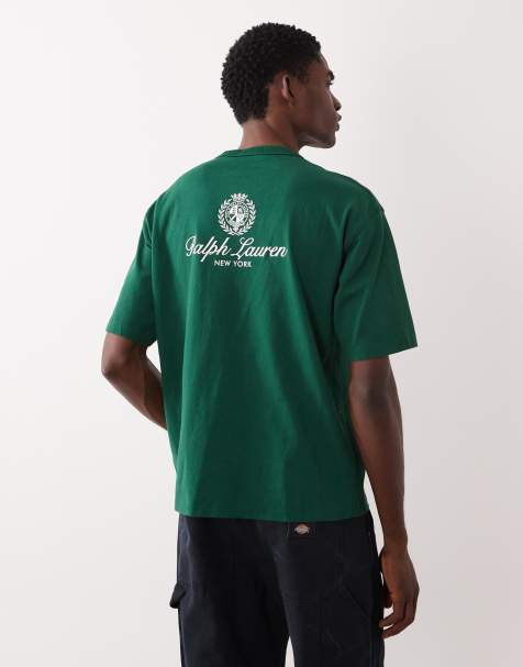Polo Ralph Lauren - T-shirt épais à écusson traditionnel au dos - Vert - view 1