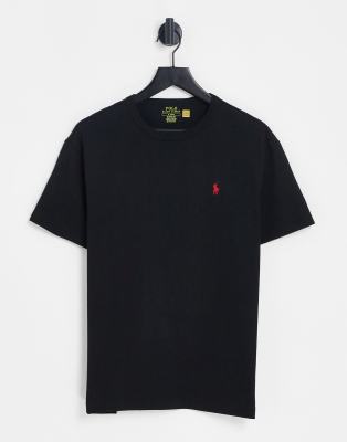 Polo Ralph Lauren oversized heavyweight t-shirt in black with pony logo - ASOS Price Checker