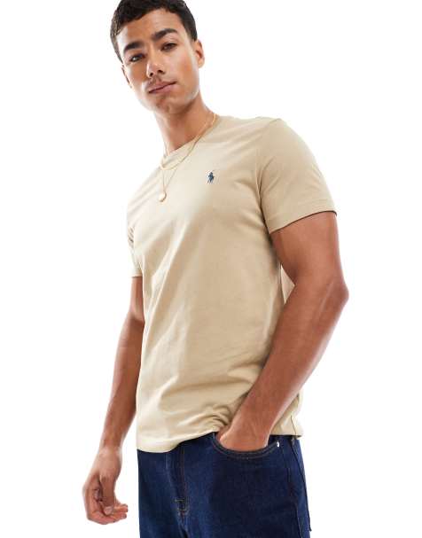 Polo Ralph Lauren – T-Shirt in Beige mit Markenlogo - view 1