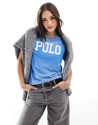 Polo Ralph Lauren - T-Shirt in Blau mit Print auf der Brust