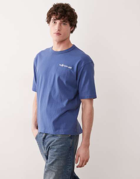Polo Ralph Lauren - T-shirt in cotone pesante blu navy con logo sul petto - view 1