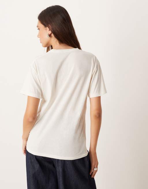 Polo Ralph Lauren – T-Shirt in Cremeweiß mit Bär-Logo, 4 von 4
