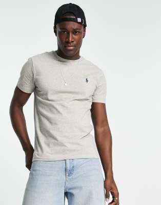 Polo - T-Shirt in Grau mit schmaler Custom-Passform und Markenlogo Grau M
