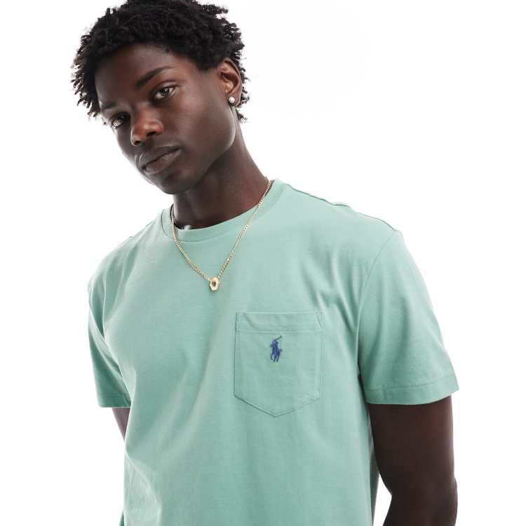 Polo Ralph Lauren – T-Shirt in Hellgrün mit Markenlogo