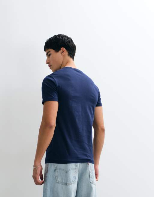 Polo Ralph Lauren – T-Shirt in Marineblau im Custom-Slim-Fit mit Bärengrafik, 4 von 5