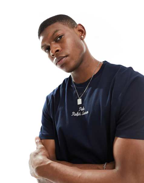 Polo Ralph Lauren – T-Shirt in Marineblau mit klassischem Oversize-Schnitt und mittigem Logo - view 1