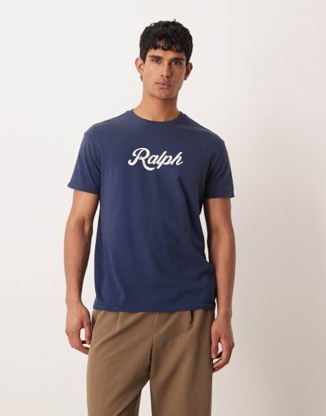 Polo Ralph Lauren – T-Shirt in Marineblau mit Logoschriftzug auf der Brust - view 1