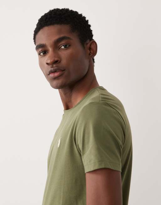 Polo Ralph Lauren – T-Shirt in mittlerem Olivgrün mit Polospieler-Logo, 4 von 5