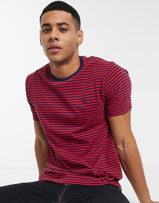 Polo Ralph Lauren t-shirt in red with navy stripe