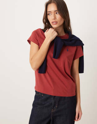 Polo Ralph Lauren - T-Shirt in Rot mit Markenlogo und Rundhalsausschnitt