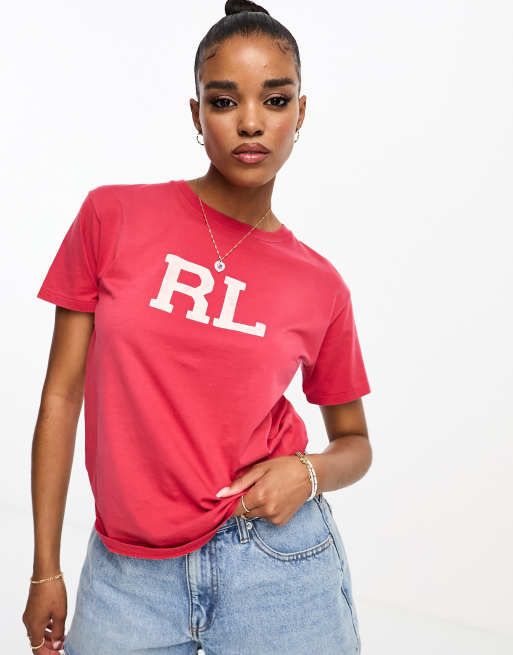 Polo Ralph Lauren – T-Shirt in verwaschenem Rot mit Logo