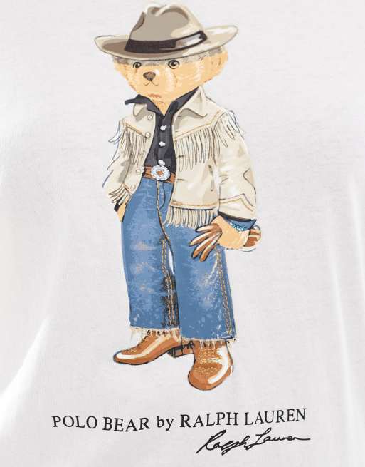 Polo Ralph Lauren – T-Shirt in Weiß mit Bären-Logo, 3 von 4