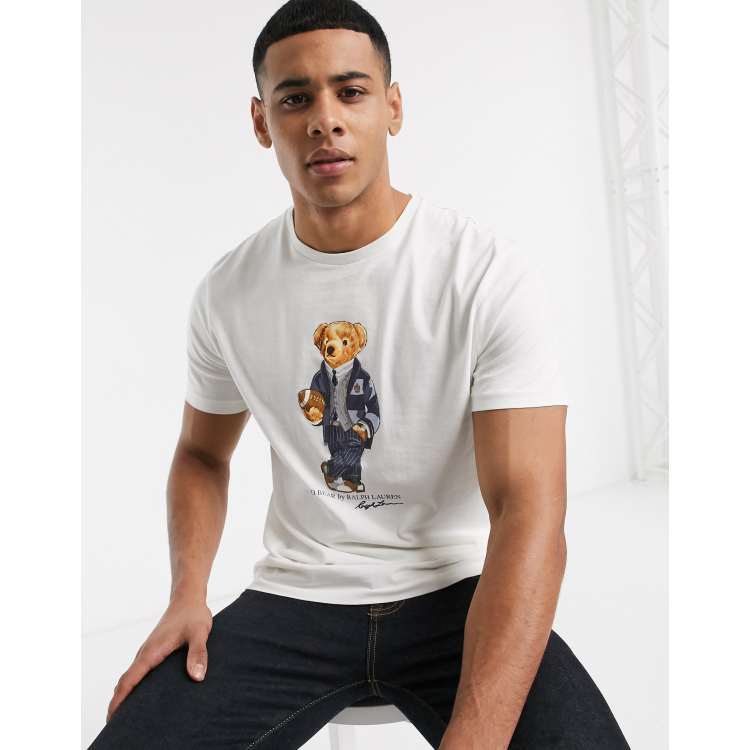 Polo Ralph Lauren t-shirt in white with bear logo ASOS