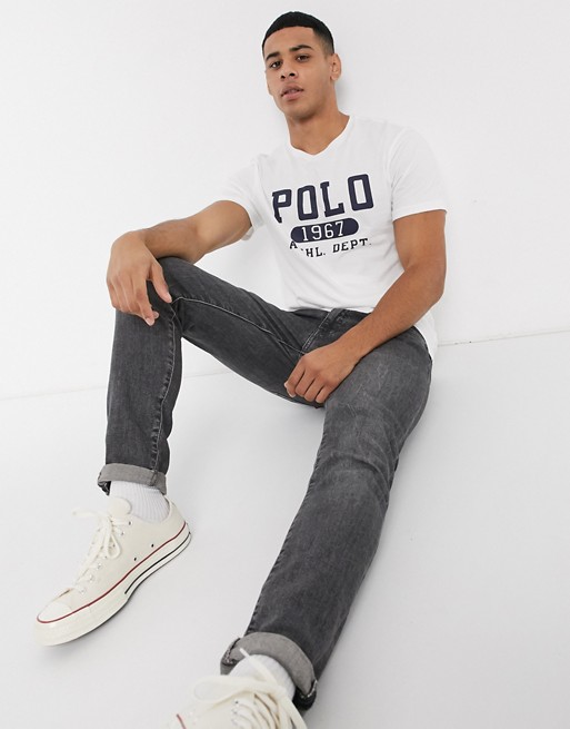 Polo Ralph Lauren t-shirt in white with flock logo