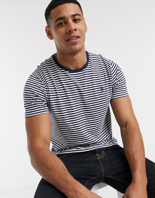 Polo Ralph Lauren t-shirt in white with navy stripe