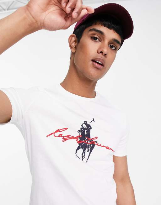 Polo Ralph Lauren T shirt met groot spelerslogo met tekstprint