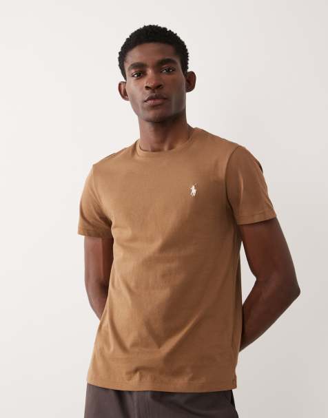 Polo Ralph Lauren - T-shirt met icon-logo in bruin - view 1