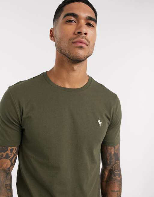 Polo Ralph Lauren - T-shirt met spelerslogo in olijfgroen