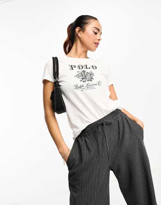 Polo Ralph Lauren - T-shirt met vintage logoprint in wit