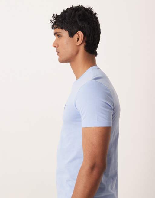 Polo Ralph Lauren T-Shirt mit Icon-Logo, Slim Fit, in Hellblau, 2 von 5