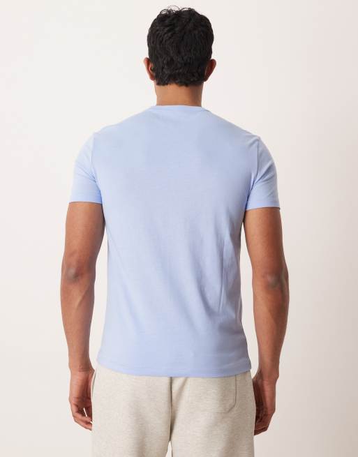 Polo Ralph Lauren T-Shirt mit Icon-Logo, Slim Fit, in Hellblau, 5 von 5