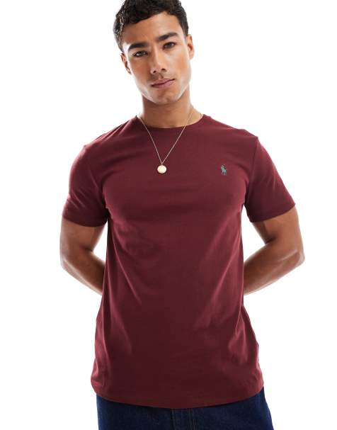 Polo Ralph Lauren – T-Shirt mit Logo in Burgunder - view 1