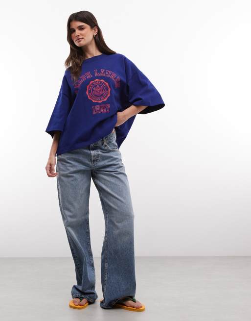 Polo Ralph Lauren T-Shirt mit Varsity-Wappen in Blau, 2 von 4