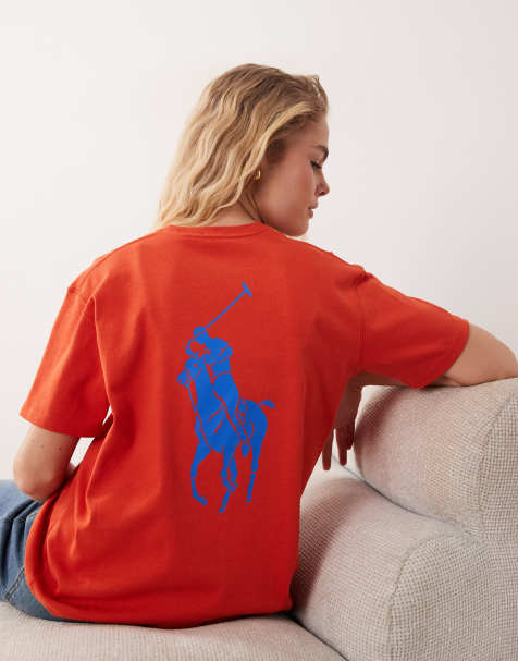 Polo Ralph Lauren - T-shirt pesante arancione con logo grande sul retro - view 1