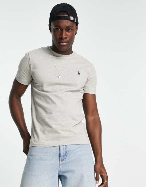 Polo Ralph Lauren - T-shirt ras de cou coupe slim - Gris - view 1