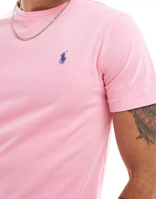 Polo Ralph Lauren T shirt rosa acceso con logo ASOS