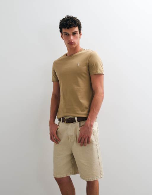 Polo Ralph Lauren t-shirt slim fit beige clair, 2 de 5
