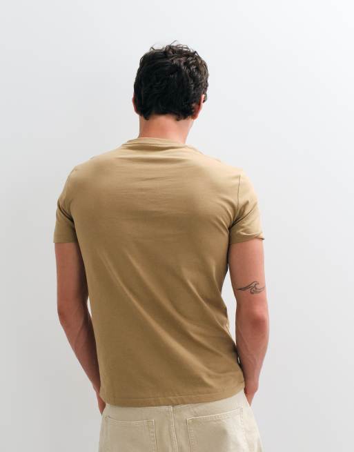 Polo Ralph Lauren t-shirt slim fit beige clair, 4 de 5