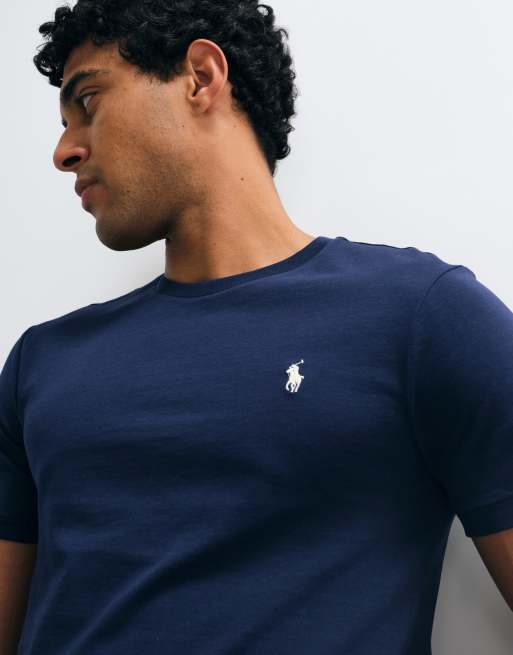 Polo Ralph Lauren T-shirt slim fit blu navy, 4 di 5