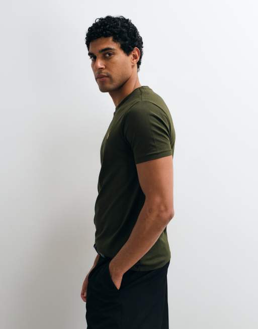 Polo Ralph Lauren t-shirt slim fit vert olive délavé, 3 de 5