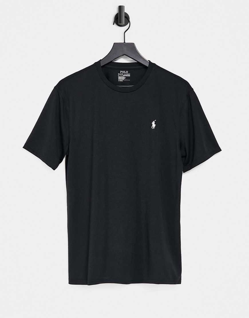 Polo Ralph Lauren - T-shirt tecnica antracite mélange con logo-Grigio