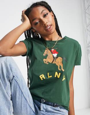 Polo Ralph Lauren horse and rider t-shirt in green - ASOS Price Checker