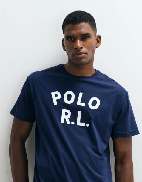 Polo Ralph Lauren - T-shirt vestibilità classica blu navy con scritta del logo - view 1