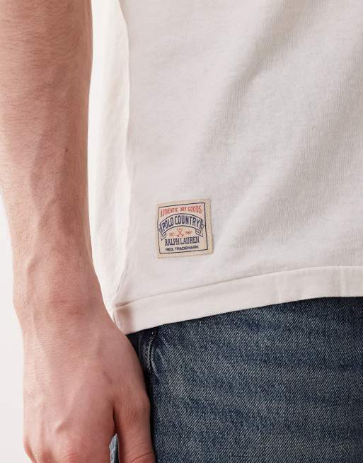 Polo Ralph Lauren - T-shirt vintage à imprimé sur le devant - Blanc, 3 de 5