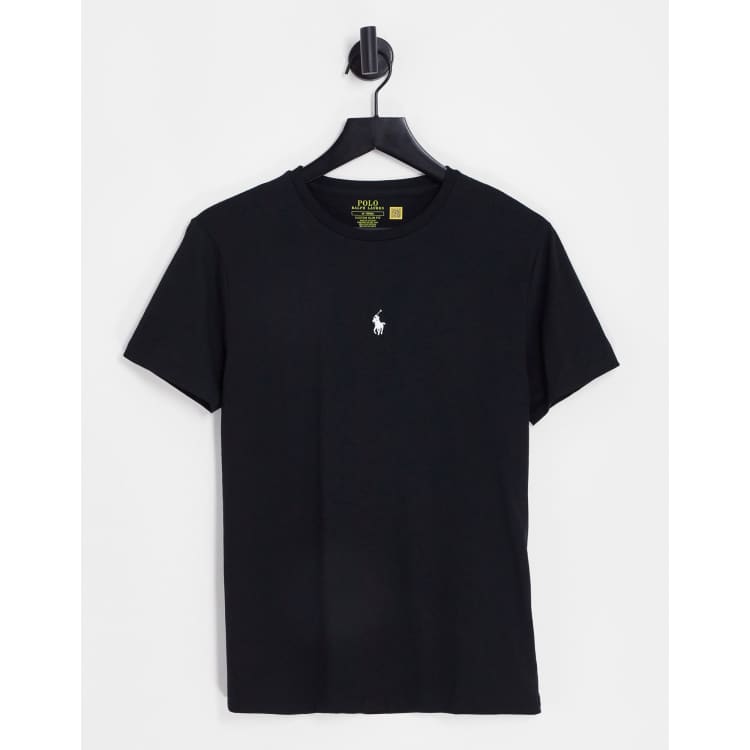 Polo Ralph Lauren T-shirt with central pony logo in black