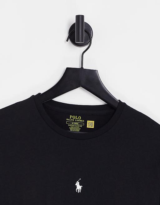 Polo Ralph Lauren T-shirt with central pony logo in black | ASOS Polo Ralph Lauren T-shirt with central pony logo in black | ASOS